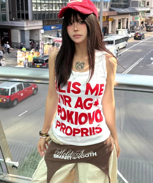 SHEENA(シーナ)の「ビッグロゴタンクトップ(タンクトップ・レディース・ブルー/ホワイト/ブラック・M)」の7枚目の写真