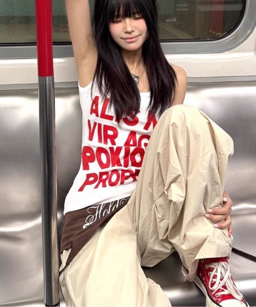 SHEENA(シーナ)の「ビッグロゴタンクトップ(タンクトップ・レディース・ブルー/ホワイト/ブラック・M)」の9枚目の写真