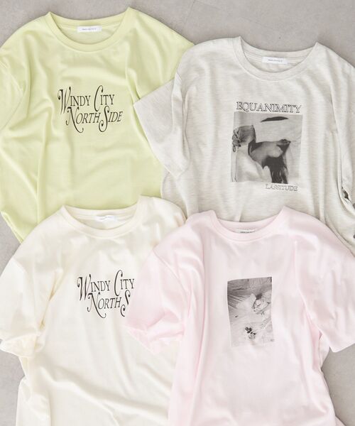 AMERICAN HOLIC（アメリカンホリック）の「アソートプリントTシャツ（Tシャツ/カットソー・レディース・オフホワイト/ホワイト系その他/ライトピンク/グリーン系その他3・FREE）」の5枚目の写真