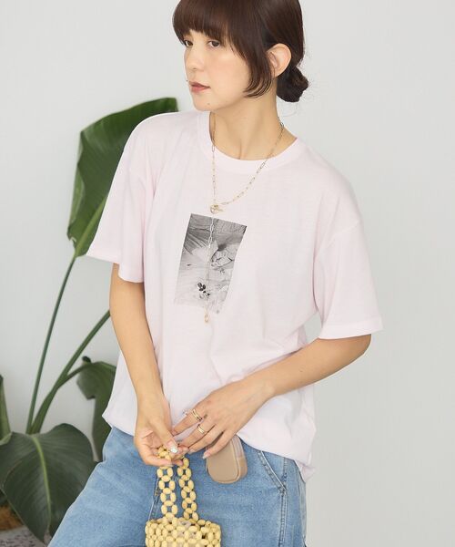 AMERICAN HOLIC（アメリカンホリック）の「アソートプリントTシャツ（Tシャツ/カットソー・レディース・オフホワイト/ホワイト系その他/ライトピンク/グリーン系その他3・FREE）」の6枚目の写真