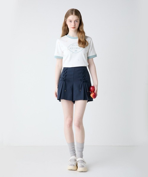 F i.n.t(フィント)の「アイスクリームプリントリンガーT/fint フィント(Tシャツ/カットソー・レディース・ミント/チェリーレッド・FREE)」の7枚目の写真