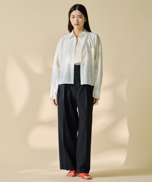 STUDIOUS(ステュディオス)の「【STUDIOUS/ステュディオス】Matte Sheer Over Shirt/マットシアーオーバーシャツ/ウォッシャブル/冷房対策/日焼け対策(シャツ/ブラウス・レディース・ホワイト・FREE)」の3枚目の写真
