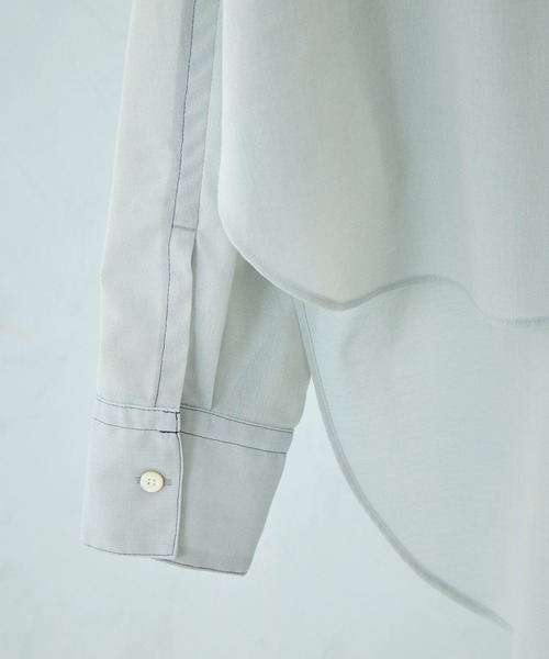 STUDIOUS(ステュディオス)の「【STUDIOUS/ステュディオス】Matte Sheer Over Shirt/マットシアーオーバーシャツ/ウォッシャブル/冷房対策/日焼け対策(シャツ/ブラウス・レディース・ホワイト/ミント・FREE)」の22枚目の写真