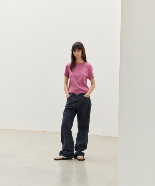 LEVAR(レバー)の「Relaxed Oxford Denim - Stone Navy(デニムパンツ・レディース・その他・XS-Short/S-Short/M-Short/XS-Long/S-Long/M-Long)」の2枚目の写真