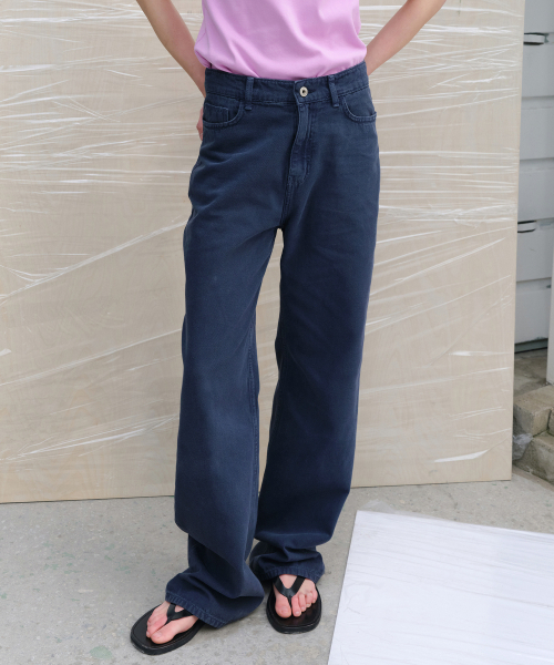 LEVAR(レバー)の「Relaxed Oxford Denim - Stone Navy(デニムパンツ・レディース・その他・XS-Short/S-Short/M-Short/XS-Long/S-Long/M-Long)」の4枚目の写真