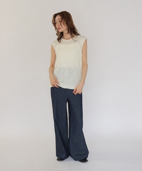 CLEIO(クレイオ)の「【CLEIO】リンクルシアーニットトップス WRINKLE SHEER KNIT TOPS(Tシャツ/カットソー・レディース・アイボリー/チャコールグレー/ベージュ/レッド/ライトグリーン・FREE)」の11枚目の写真