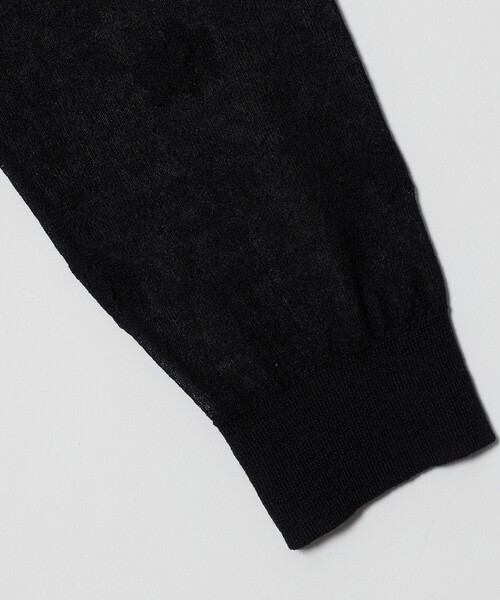 UNITED ARROWS（ユナイテッドアローズ）の「シアー フラワー カーディガン ‐ウォッシャブル‐（カーディガン/ボレロ・レディース・オフホワイト/ブラック・FREE）」の8枚目の写真