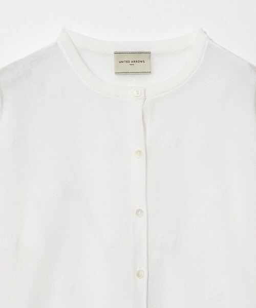 UNITED ARROWS（ユナイテッドアローズ）の「シアー フラワー カーディガン ‐ウォッシャブル‐（カーディガン/ボレロ・レディース・オフホワイト/ブラック・FREE）」の11枚目の写真