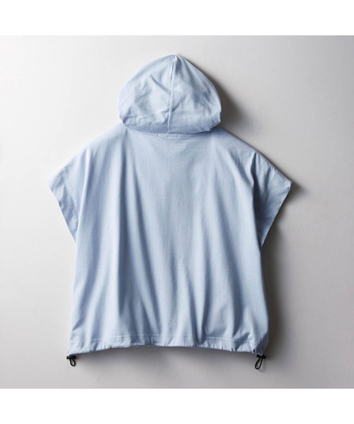 Belle Maison（ベルメゾン）の「【STANDARD me】裾スピンドルデザイン綿素材半袖Ｔシャツパーカ（Tシャツ/カットソー・キッズ・オフホワイト/ライトブルー・M/S/XS/XXS）」の10枚目の写真