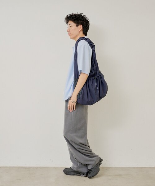 WHIMSIC(ウィムジック)の「【UNISEX】シアサッカーストライプシャツ(シャツ/ブラウス・メンズ・ブルー/グリーン/イエロー・FREE)」の6枚目の写真