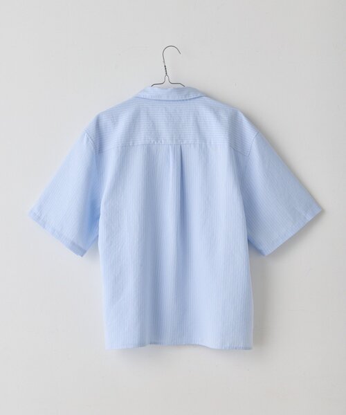 WHIMSIC(ウィムジック)の「【UNISEX】シアサッカーストライプシャツ(シャツ/ブラウス・メンズ・ブルー/グリーン/イエロー・FREE)」の22枚目の写真
