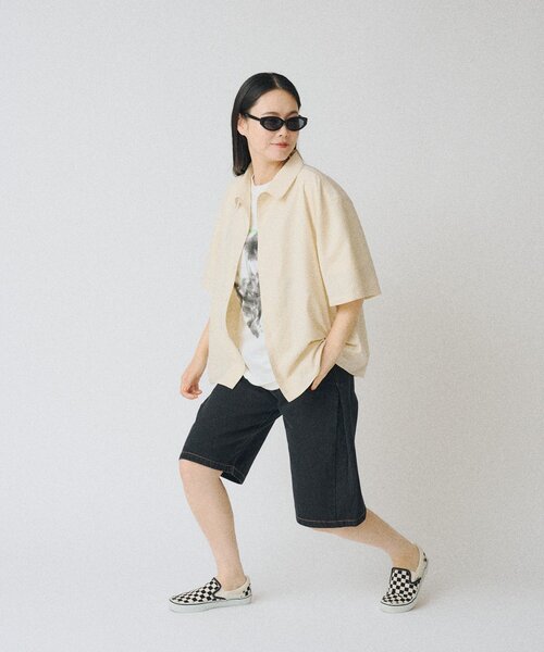WHIMSIC(ウィムジック)の「【UNISEX】シアサッカーストライプシャツ(シャツ/ブラウス・メンズ・ブルー/グリーン/イエロー・FREE)」の17枚目の写真
