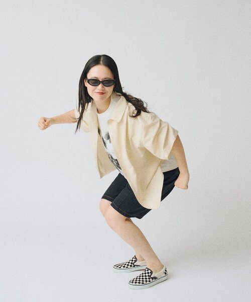 WHIMSIC(ウィムジック)の「【UNISEX】シアサッカーストライプシャツ(シャツ/ブラウス・メンズ・ブルー/グリーン/イエロー・FREE)」の18枚目の写真