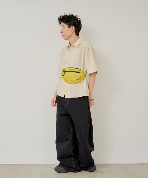 WHIMSIC(ウィムジック)の「【UNISEX】シアサッカーストライプシャツ(シャツ/ブラウス・メンズ・ブルー/グリーン/イエロー・FREE)」の10枚目の写真