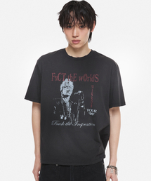フェイドウォッシングミューズTシャツシャドーチャコール