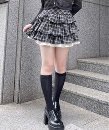 サイドリボンティアードスカート