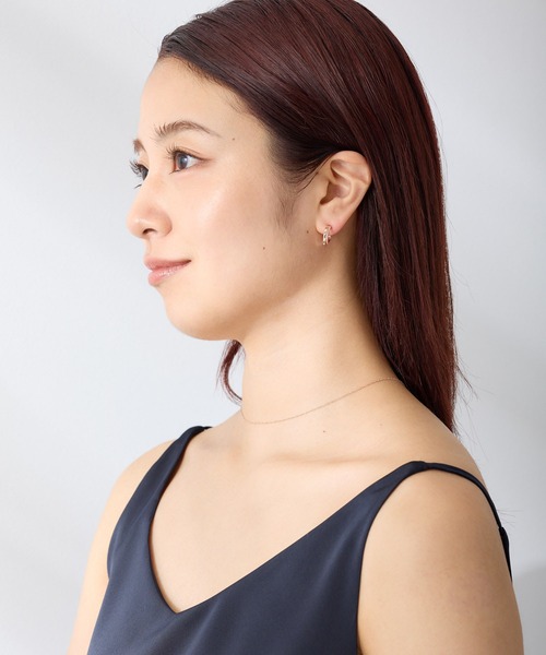 CALIN STANDARD(カリンスタンダード)の「◆金属アレルギー対応◆◆made in japan◆ 【高品質ポスト】【純金・純銀厚メッキ】ダブルライン ジルコニアセラミックポストピアス(ピアス(両耳用)・レディース・シルバー/ゴールド/ピンクゴールド・FREE)」の15枚目の写真