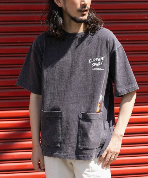 ITEMS URBANRESEARCH(アイテムズ アーバンリサーチ)の「USEDライクビバレッジプリントTシャツ(Tシャツ/カットソー・メンズ・パープル/ミント/ブラック・MEDIUM/LARGE)」の14枚目の写真