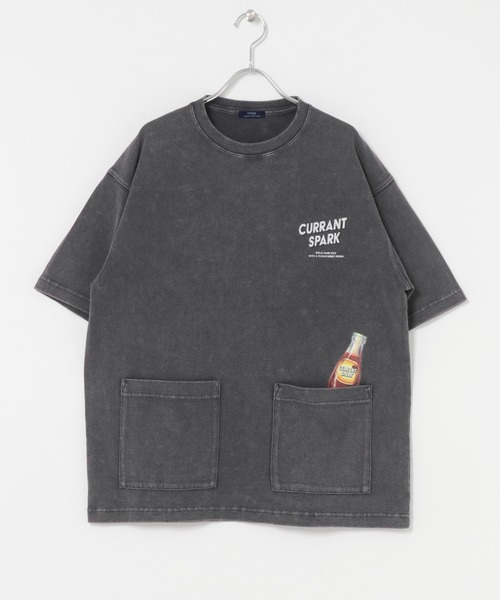 ITEMS URBANRESEARCH(アイテムズ アーバンリサーチ)の「USEDライクビバレッジプリントTシャツ(Tシャツ/カットソー・メンズ・パープル/ミント/ブラック・MEDIUM/LARGE)」の5枚目の写真