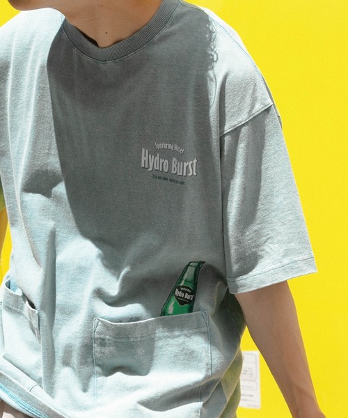 ITEMS URBANRESEARCH(アイテムズ アーバンリサーチ)の「USEDライクビバレッジプリントTシャツ(Tシャツ/カットソー・メンズ・パープル/ミント/ブラック・MEDIUM/LARGE)」の19枚目の写真