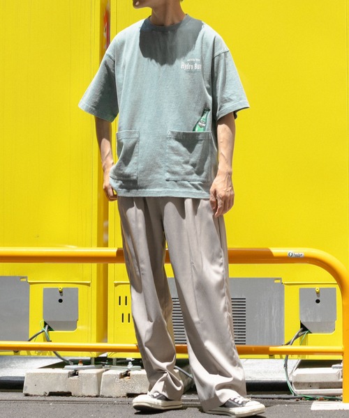 ITEMS URBANRESEARCH(アイテムズ アーバンリサーチ)の「USEDライクビバレッジプリントTシャツ(Tシャツ/カットソー・メンズ・パープル/ミント/ブラック・MEDIUM/LARGE)」の22枚目の写真