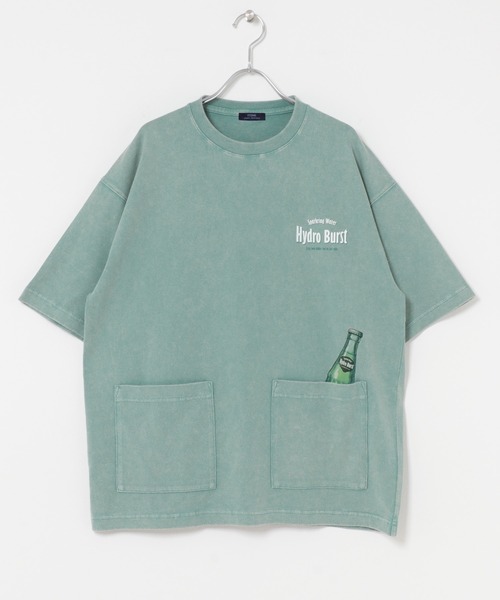 ITEMS URBANRESEARCH(アイテムズ アーバンリサーチ)の「USEDライクビバレッジプリントTシャツ(Tシャツ/カットソー・メンズ・パープル/ミント/ブラック・MEDIUM/LARGE)」の6枚目の写真