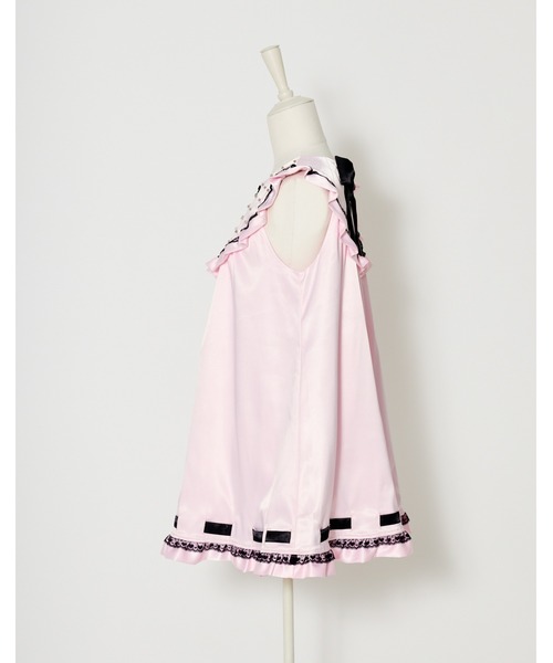 AVENCHUMU（アバンチュウム）の「Rhinestone quilting baby doll onepiece（ワンピース・レディース・ブラック/ピンク・FREE）」の7枚目の写真
