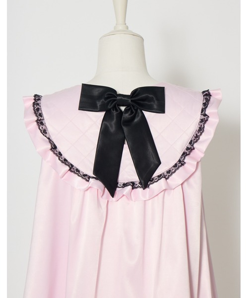 AVENCHUMU（アバンチュウム）の「Rhinestone quilting baby doll onepiece（ワンピース・レディース・ブラック/ピンク・FREE）」の13枚目の写真