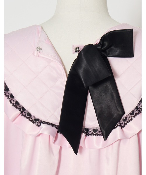 AVENCHUMU（アバンチュウム）の「Rhinestone quilting baby doll onepiece（ワンピース・レディース・ブラック/ピンク・FREE）」の14枚目の写真