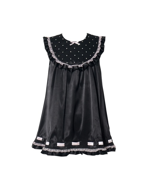 AVENCHUMU（アバンチュウム）の「Rhinestone quilting baby doll onepiece（ワンピース・レディース・ブラック/ピンク・FREE）」の17枚目の写真