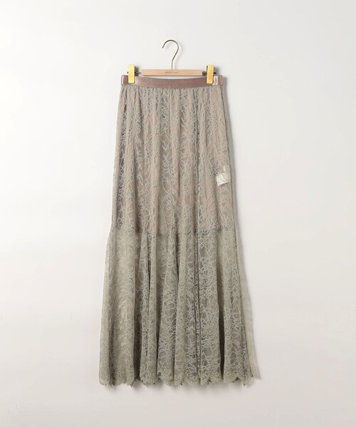 NOLLEY’S Sophi(ノーリーズソフィ)の「《セットアップ対応》ウォッシャブラルッセルレースマキシマーメイドスカート(スカート・レディース・オリーブ/ホワイト・38/36)」の7枚目の写真
