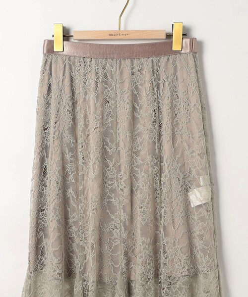 NOLLEY’S Sophi(ノーリーズソフィ)の「《セットアップ対応》ウォッシャブラルッセルレースマキシマーメイドスカート(スカート・レディース・オリーブ/ホワイト・38/36)」の8枚目の写真