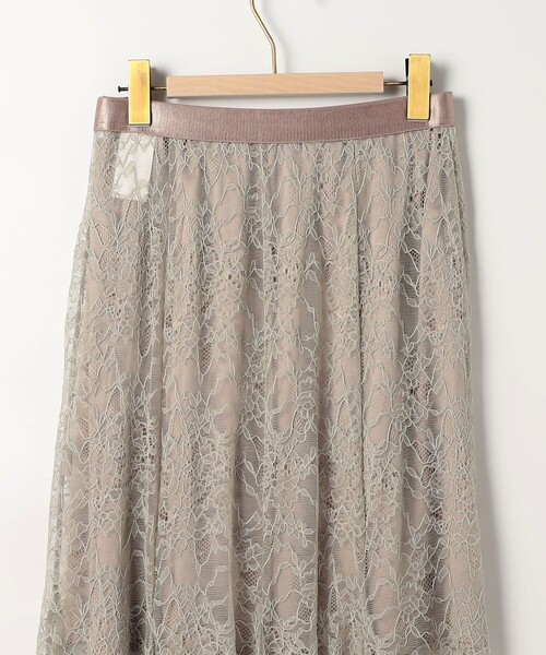 NOLLEY’S Sophi(ノーリーズソフィ)の「《セットアップ対応》ウォッシャブラルッセルレースマキシマーメイドスカート(スカート・レディース・オリーブ/ホワイト・38/36)」の12枚目の写真