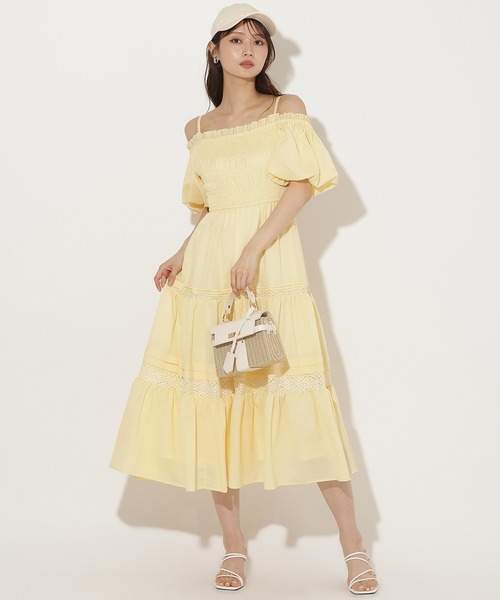 AND COUTURE(アンドクチュール)の「ピンタックティアードワンピース(ワンピース・レディース・ブラック/イエロー/オフホワイト・FREE)」の10枚目の写真
