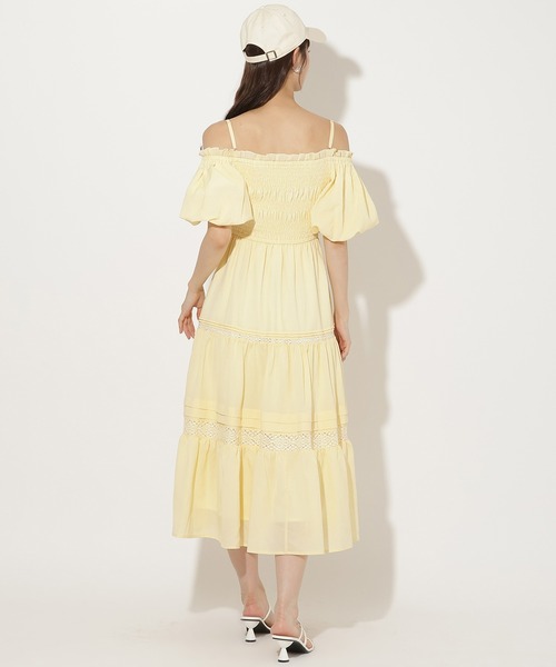AND COUTURE(アンドクチュール)の「ピンタックティアードワンピース(ワンピース・レディース・ブラック/イエロー/オフホワイト・FREE)」の12枚目の写真