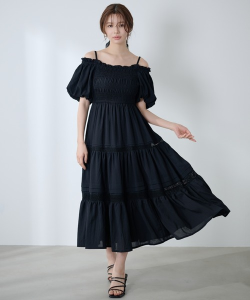 AND COUTURE(アンドクチュール)の「ピンタックティアードワンピース(ワンピース・レディース・ブラック/イエロー/オフホワイト・FREE)」の16枚目の写真