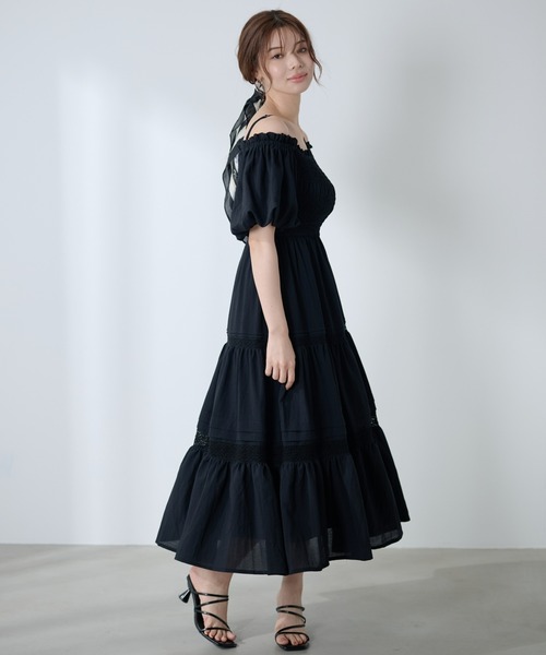 AND COUTURE(アンドクチュール)の「ピンタックティアードワンピース(ワンピース・レディース・ブラック/イエロー/オフホワイト・FREE)」の18枚目の写真