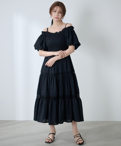 AND COUTURE(アンドクチュール)の「ピンタックティアードワンピース(ワンピース・レディース・ブラック/イエロー/オフホワイト・FREE)」の19枚目の写真