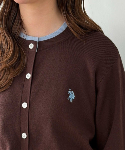U.S. POLO ASSN.(ユーエスポロアッスン)の「GeeRA別注【U.S. POLO ASSN.】レイヤード風配色カーディガン(カーディガン/ボレロ・レディース・ネイビー/杢グレー/ブラウン・X-LARGE/LARGE/MEDIUM/SMALL)」の10枚目の写真