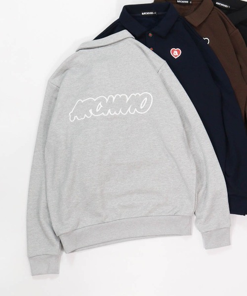 archivio(アルチビオ)の「<MENS>UV速乾ポロ裏毛トレーナー(ポロシャツ・メンズ・ネイビー/ブラック/ブラウン/ライトグレー・M/L/LL)」の3枚目の写真