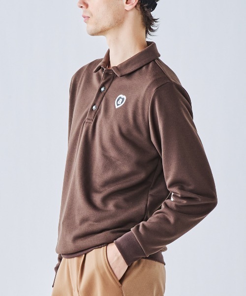 archivio(アルチビオ)の「<MENS>UV速乾ポロ裏毛トレーナー(ポロシャツ・メンズ・ネイビー/ブラック/ブラウン/ライトグレー・M/L/LL)」の6枚目の写真