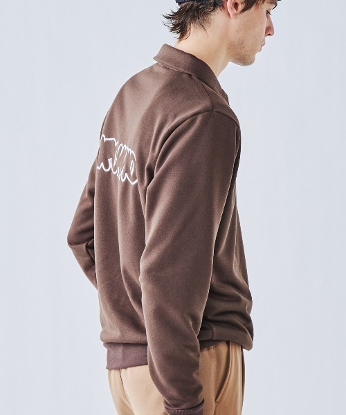 archivio(アルチビオ)の「<MENS>UV速乾ポロ裏毛トレーナー(ポロシャツ・メンズ・ネイビー/ブラック/ブラウン/ライトグレー・M/L/LL)」の8枚目の写真