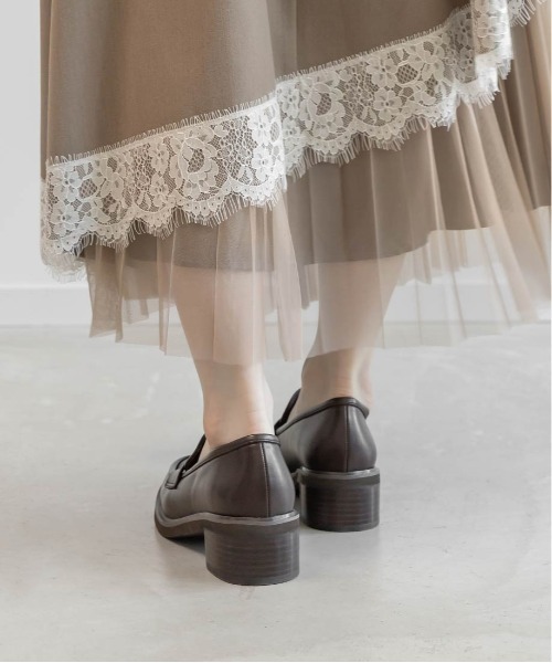 RANDA（ランダ）の「ベーシックヒールアップローファー（ローファー・レディース・ブラック/ダークブラウン・M/S/LL/L）」の12枚目の写真