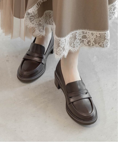 RANDA（ランダ）の「ベーシックヒールアップローファー（ローファー・レディース・ブラック/ダークブラウン・M/S/LL/L）」の10枚目の写真
