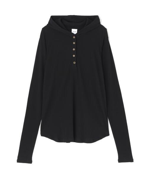 YENN(イエン)の「YENN(イエン)HENRY HOODIE LONGTEE(Tシャツ/カットソー・レディース・ピンク/その他6/ブラック・F)」の2枚目の写真