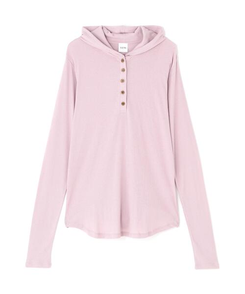 YENN(イエン)の「YENN(イエン)HENRY HOODIE LONGTEE(Tシャツ/カットソー・レディース・ピンク/その他6/ブラック・F)」の5枚目の写真