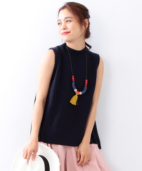 Ray BEAMS（レイビームス）の「BLUMA PROJECT / Maizy ネックレス（ネックレス・レディース・オレンジ/ネイビー・ONE SIZE）」の12枚目の写真