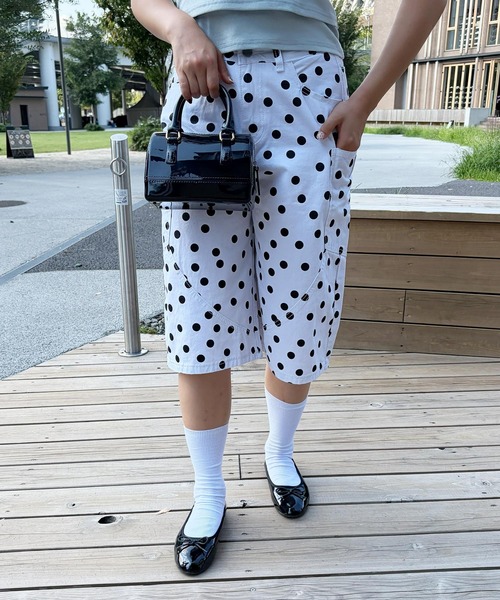 frunco(フランコ)の「【ZOZOTOWN限定】ポルカドットハーフパンツ(その他パンツ・レディース・ブラック/ホワイト・FREE)」の5枚目の写真