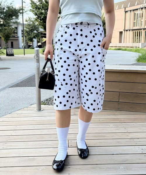 frunco(フランコ)の「【ZOZOTOWN限定】ポルカドットハーフパンツ(その他パンツ・レディース・ブラック/ホワイト・FREE)」の3枚目の写真