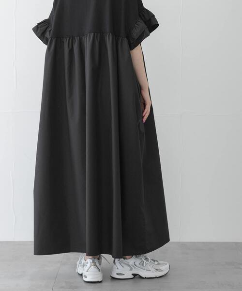 URBAN RESEARCH Sonny Label(アーバンリサーチサニーレーベル)の「フリルカットドッキングワンピース(ワンピース・レディース・ネイビー/ブラック・FREE)」の5枚目の写真